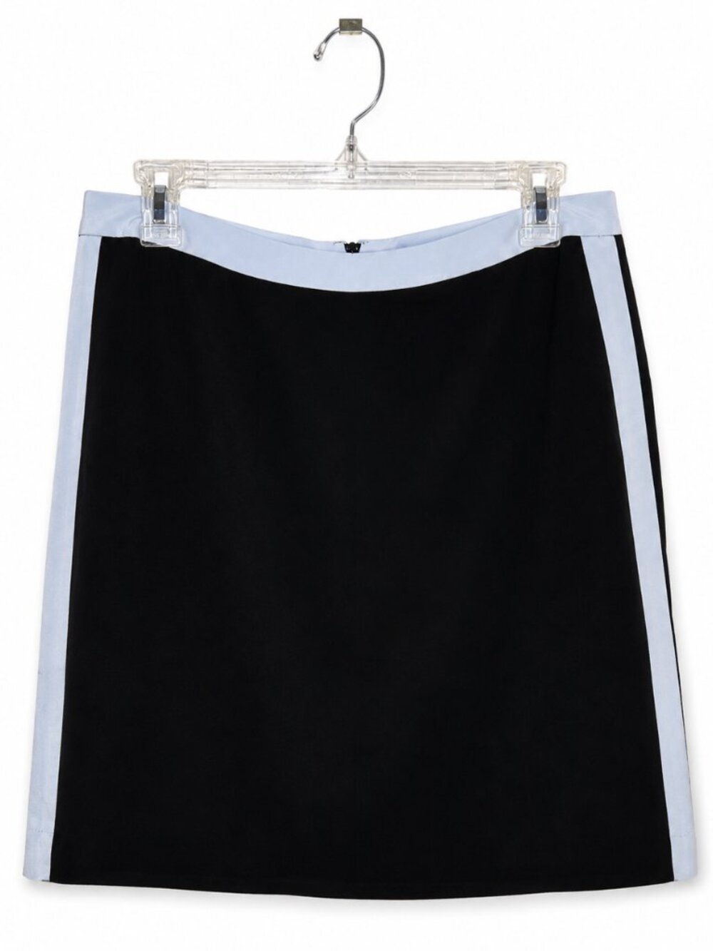 ECI New York Colorblock A-Line Skirt Size 8 Black Gray Office Wear